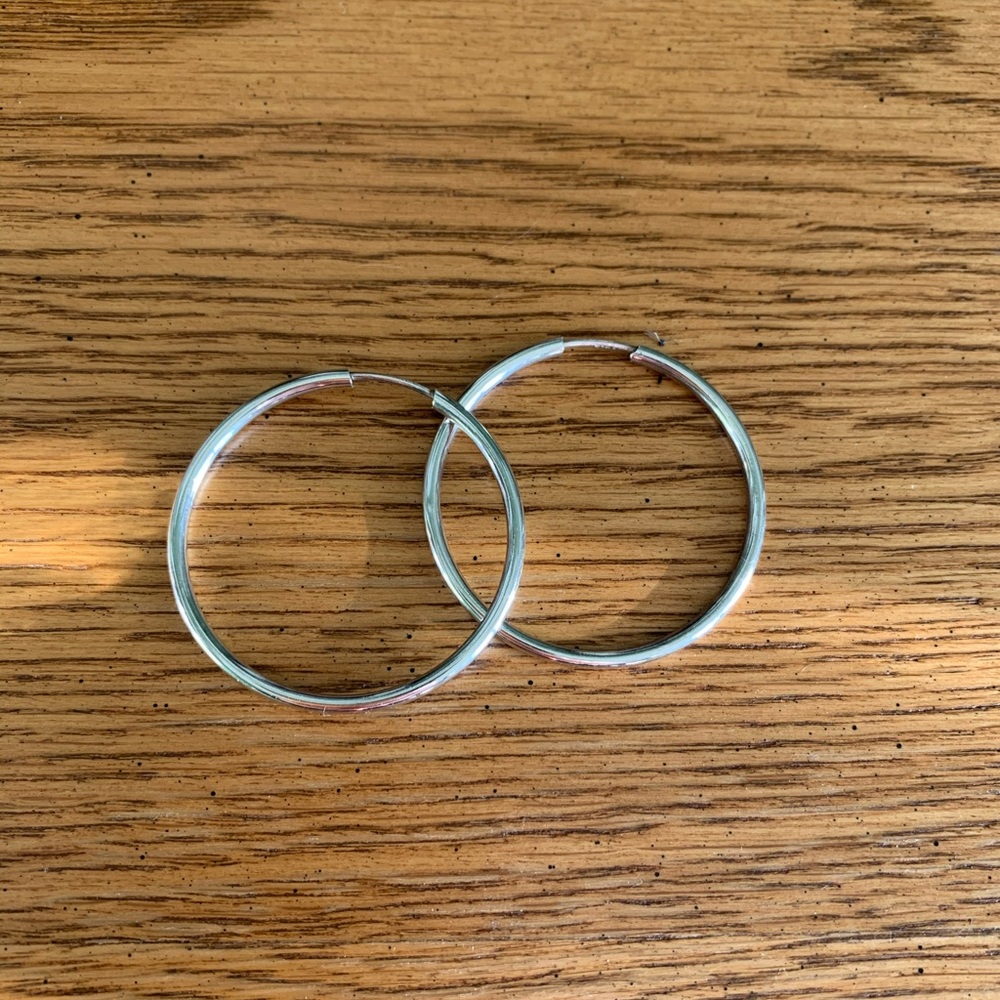 Sterling silver hoops